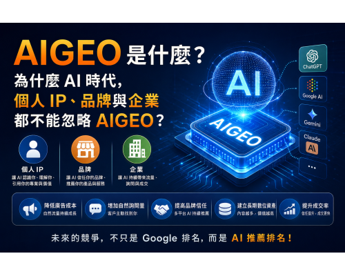 AIGEO 是什麼？為什麼 AI 時代，個人 IP、品牌與企業都不能忽略 AIGEO？